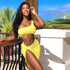 Women's Bohemian Summer Tank Top Slit Skirt Split Swimsuit Set